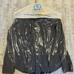 Marc O’Polo Lenzing Lyocell Blend Blouse Navy Print Button Down Sustainable Top